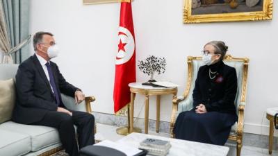 استقبلت رئيسة الحكومة السيدة نجلاء بودن رمضان، اليوم الثلاثاء 30 نوفمبر 2021 بقصر الحكومة بالقصبة، سفير ألمانيا بتونس السيد بيتر بروغل.